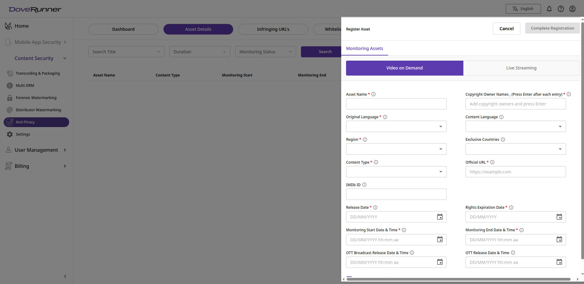 Monitoring Dashboard