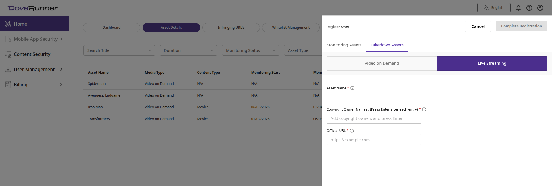 Monitoring Dashboard