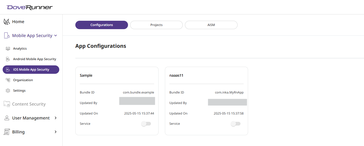 ios app config